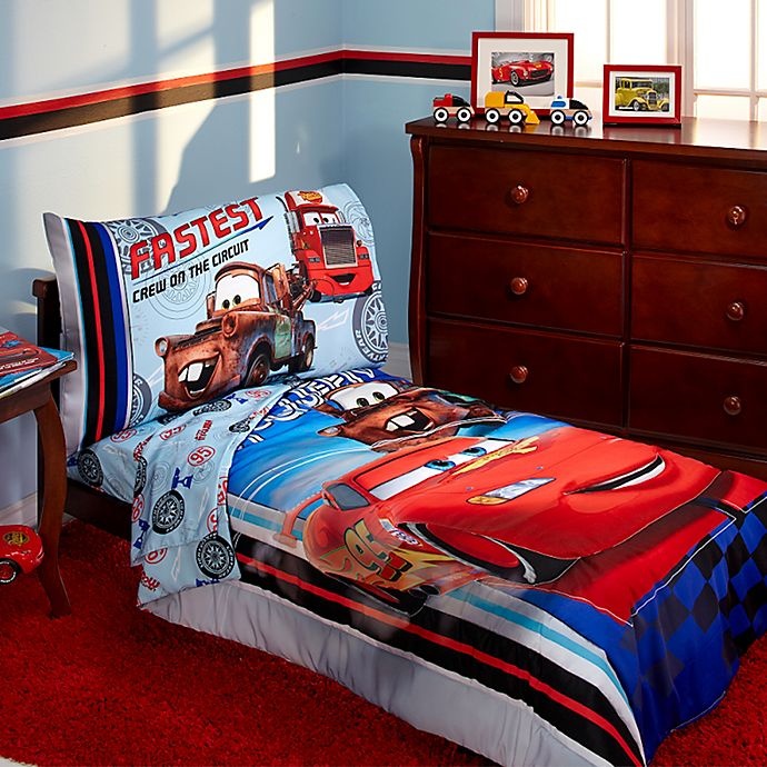 slide 1 of 1, Disney Cars Fastest Team Toddler Bedding Set, 4 ct