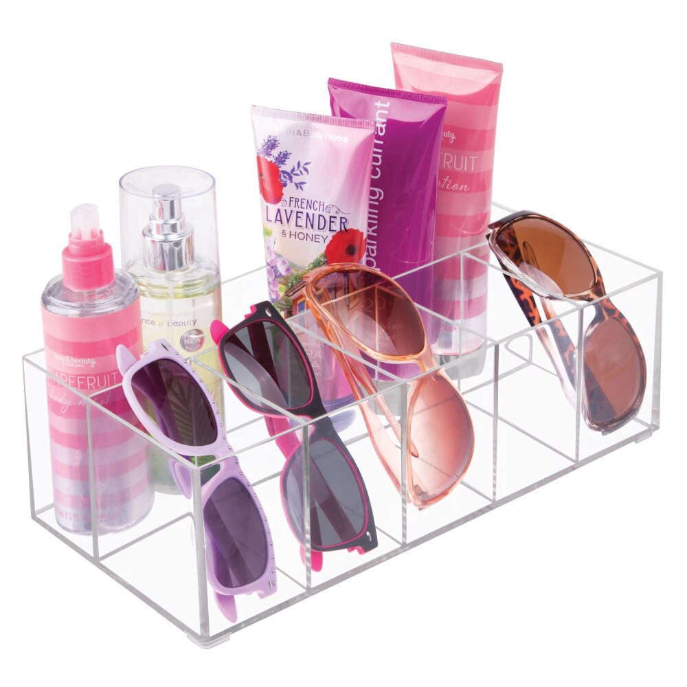 slide 5 of 5, InterDesign Clarity Cosmetic Organizer - Clear, 4.19 in x 12.8 in
