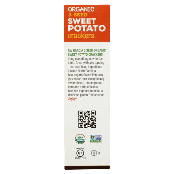 slide 9 of 17, RW Garcia Organic Sweet Potato Crackers, 5.5 oz