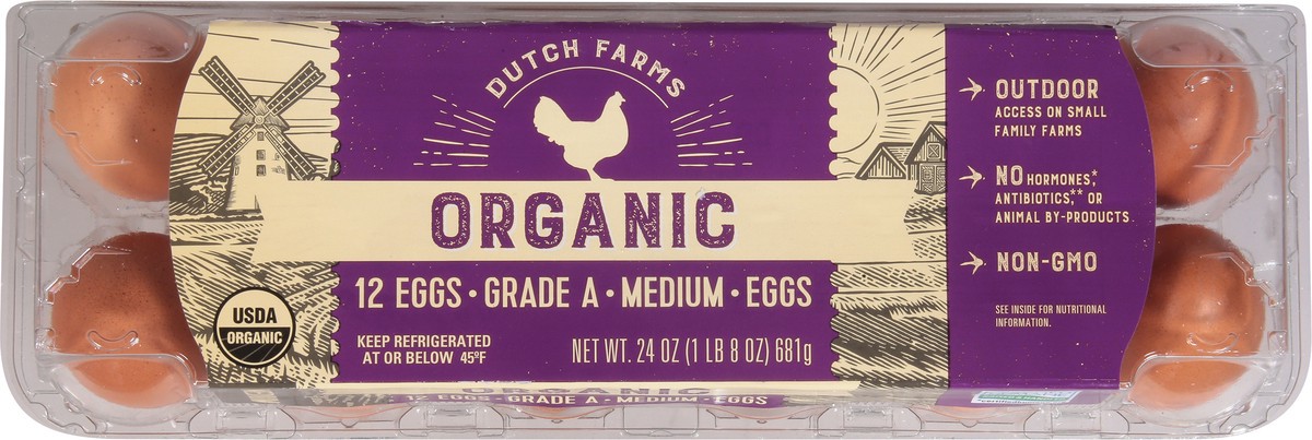 slide 11 of 11, Dutch Farms Organic Medium Eggs 12 ea, 12 ct