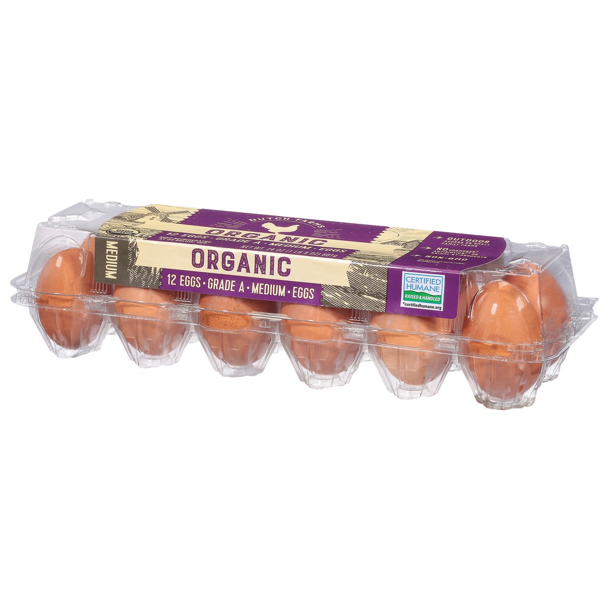 slide 4 of 11, Dutch Farms Organic Medium Eggs 12 ea, 12 ct