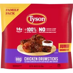 Tyson Frozen Bbq Glazed Drum Sticks Family Pack, 3.0 Lb