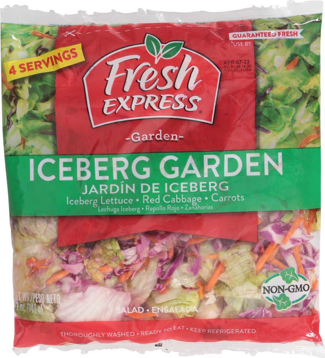 slide 2 of 9, Fresh Express Iceberg Garden, 12 oz