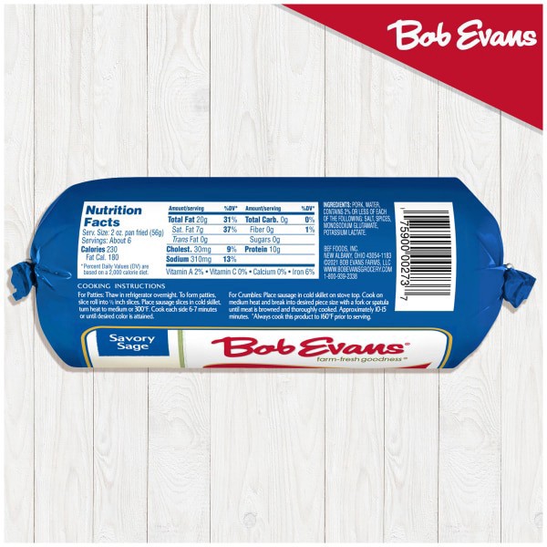 slide 4 of 25, Bob Evans Pork Sausage Roll, Savory Sage, 16 oz, 16 oz