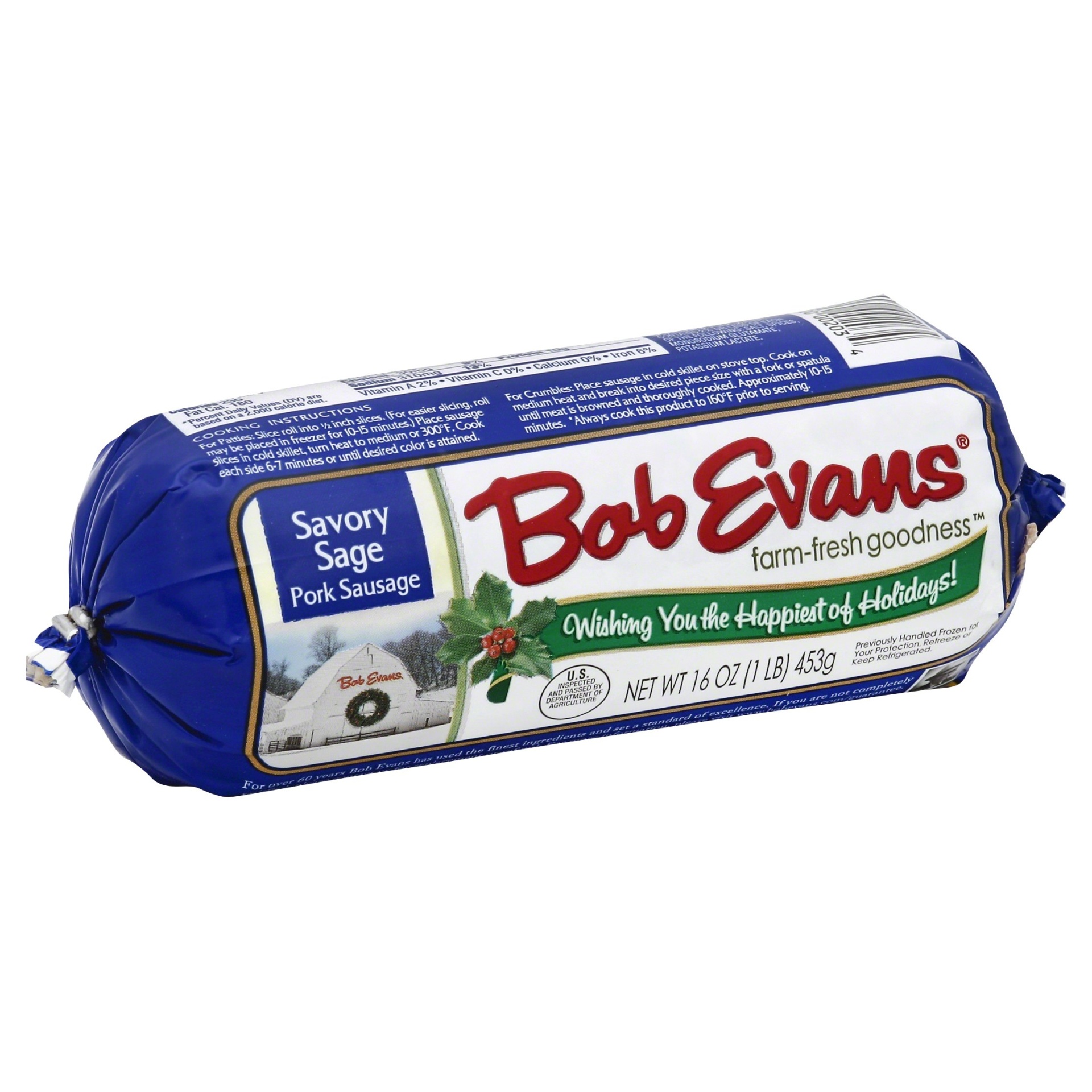 slide 1 of 1, Bob Evans Premium Cuts of Pork Sausage Savory Sage, 16 oz