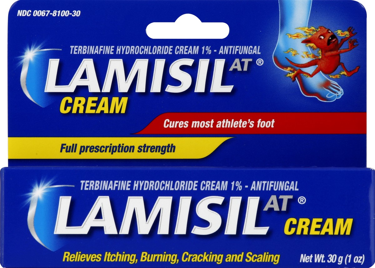 slide 6 of 6, LamisilAT Prescription Strength Athletes Foot Antifungal Cream, Athletes Foot Treatment for Burning, Cracking, Scaling and Itch Relief - 1 Oz, 1 oz