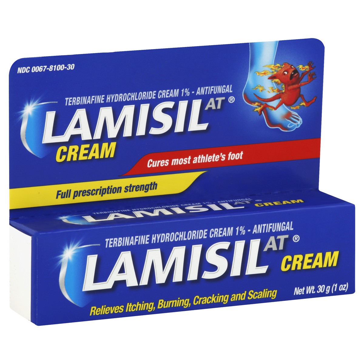 slide 4 of 6, LamisilAT Prescription Strength Athletes Foot Antifungal Cream, Athletes Foot Treatment for Burning, Cracking, Scaling and Itch Relief - 1 Oz, 1 oz