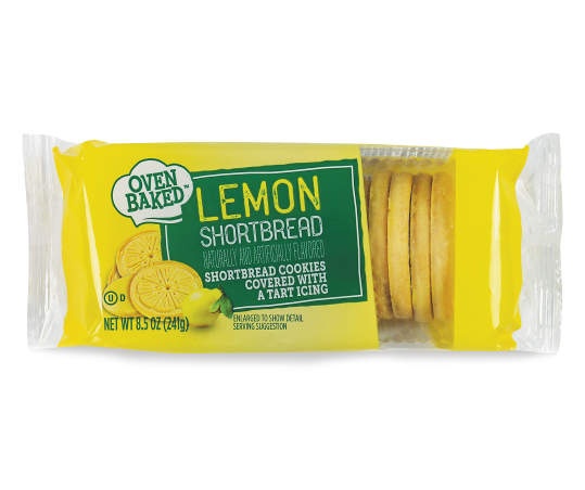 slide 1 of 1, Oven Baked Lemon Shortbread Cookies, 8.5 Oz., 1 ct