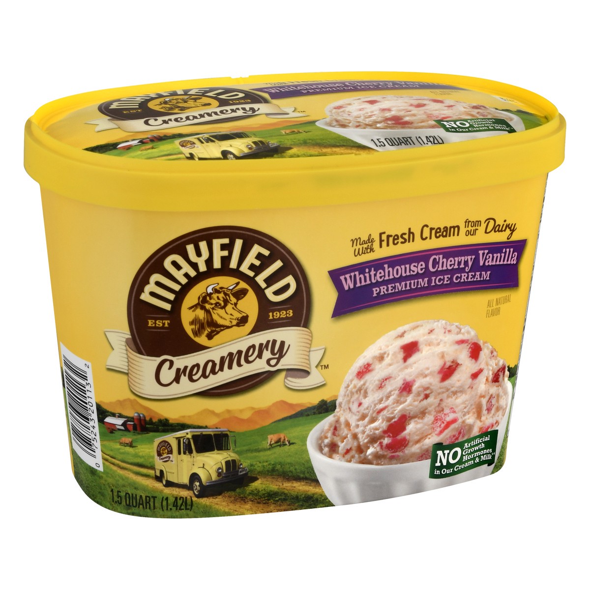 slide 5 of 9, Mayfield Whitehouse Cherry Vanilla Ice Cream Tub - 1.5 Quart, 1.5 qt