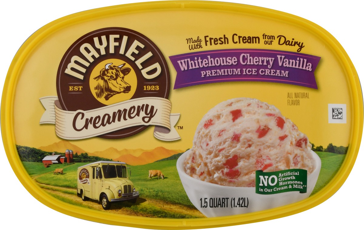 slide 6 of 9, Mayfield Whitehouse Cherry Vanilla Ice Cream Tub - 1.5 Quart, 1.5 qt