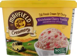 Mayfield Creamery Whitehouse Cherry Vanilla Ice Cream Tub 1.5 qt