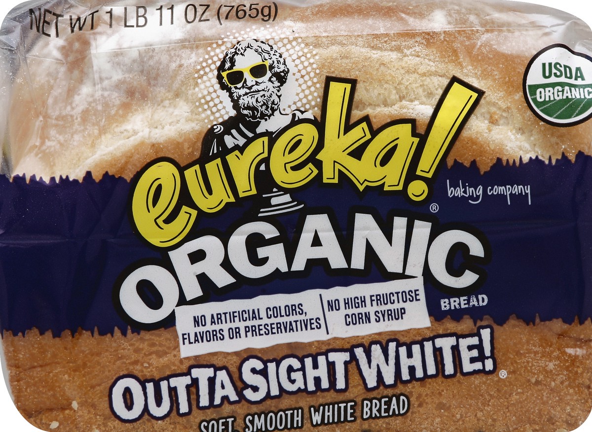 slide 4 of 5, Eureka! Bread, Organic, Outta Sight White!, 27 oz