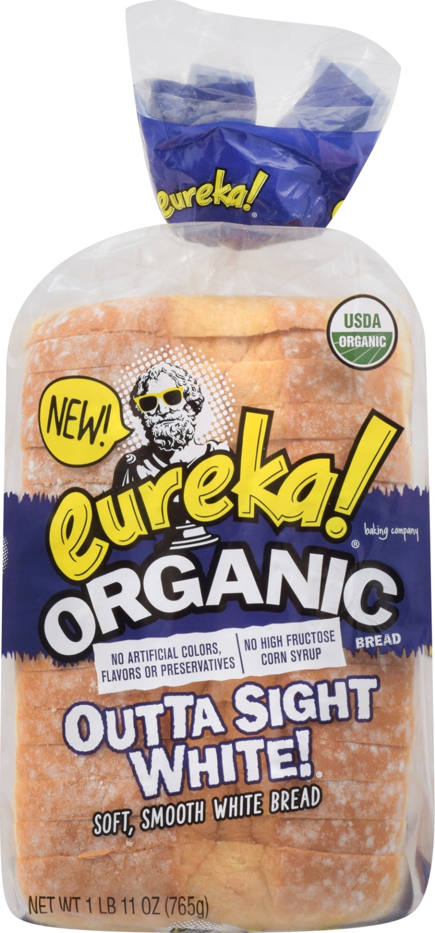 slide 1 of 5, Eureka! Bread, Organic, Outta Sight White!, 27 oz