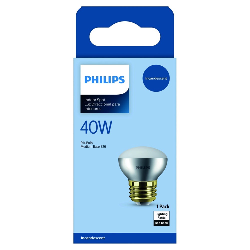 slide 1 of 2, Philips 40W Incandescent Indoor Spot Lightbulb, 1 ct