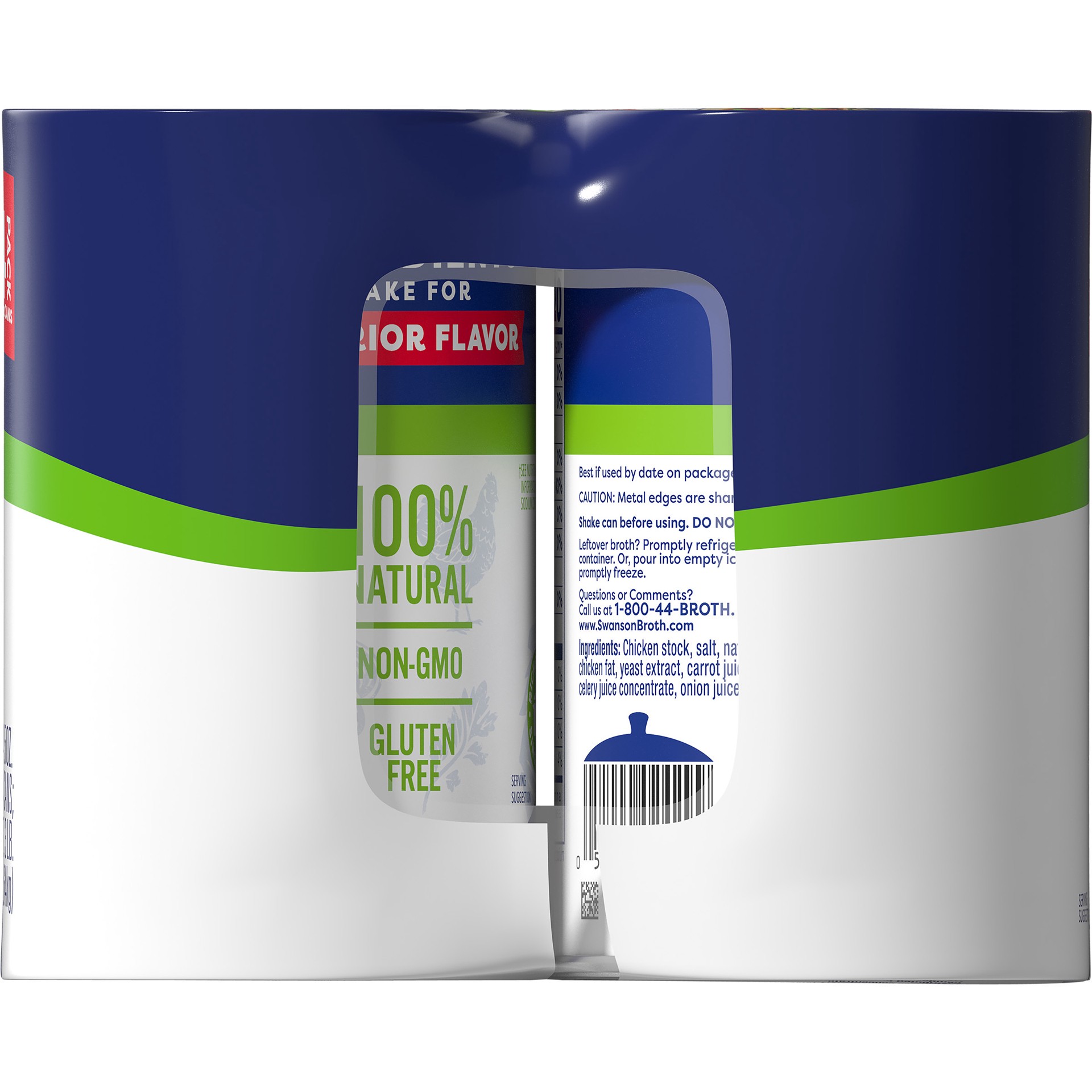 slide 4 of 5, Swanson Natural Goodness Lower Sodium Chicken Broth, 14.5 oz Cans (4 Pack), 14.5 oz