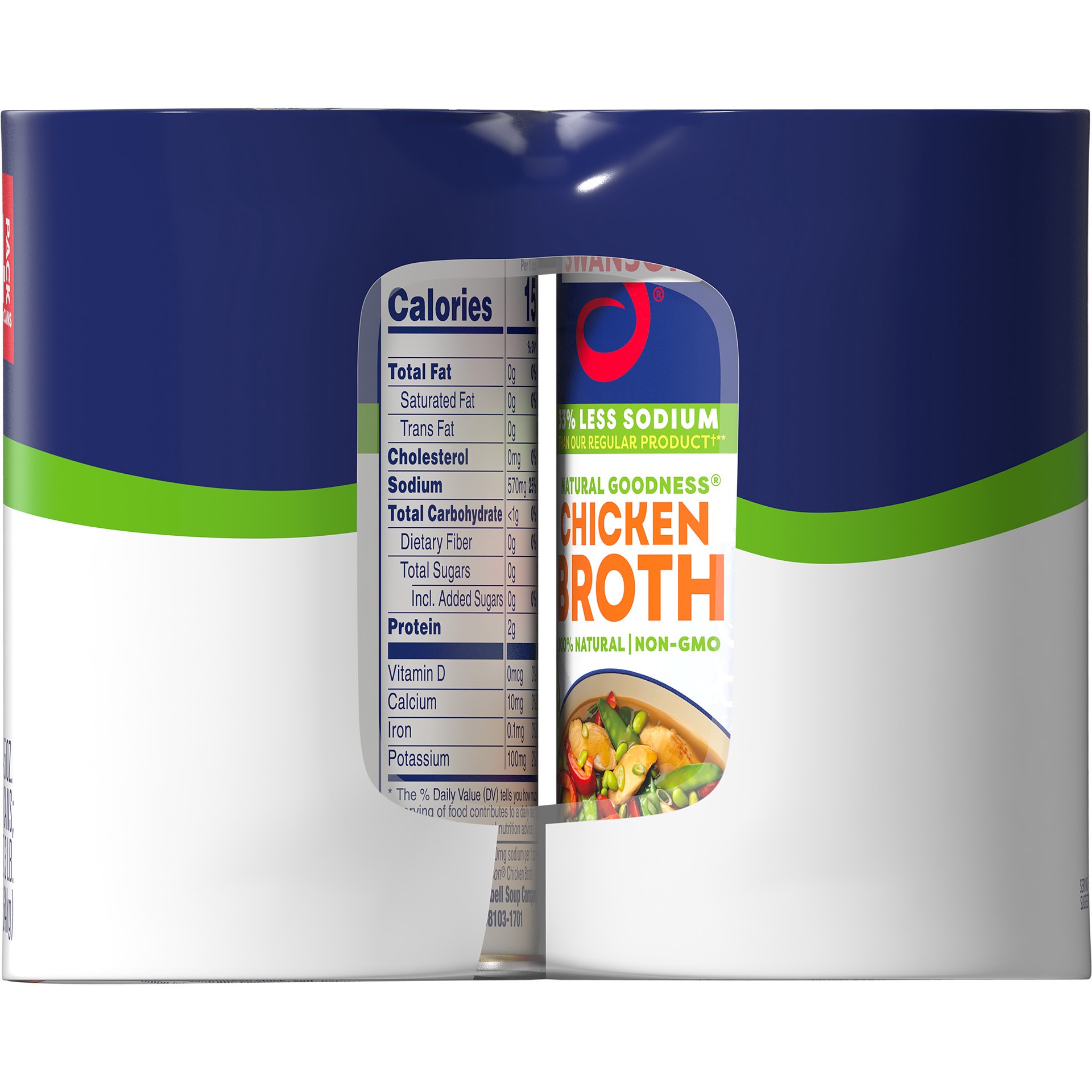 slide 2 of 5, Swanson Natural Goodness Lower Sodium Chicken Broth, 14.5 oz Cans (4 Pack), 14.5 oz