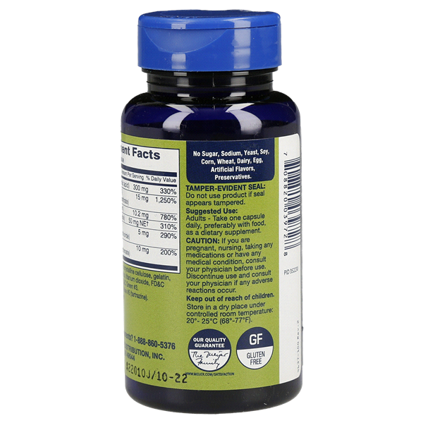 slide 8 of 9, MEIJER WELLNESS Meijer Natural Vitamin B Complex with Vitamin C, 100 ct