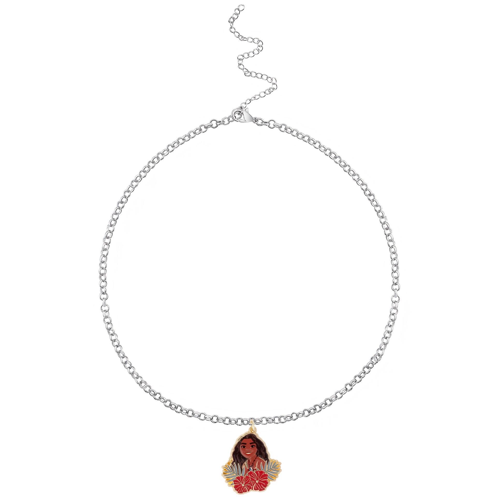 slide 3 of 3, Disney Moana With Hibiscus Flowers Enamel Charm, 29mm x 28mm