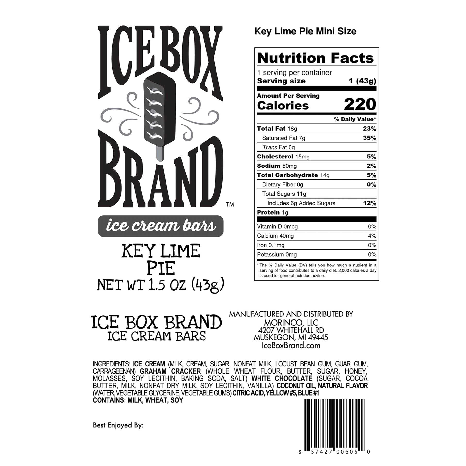 slide 4 of 5, Morinco Ice Box Brand Ice Cream Bars Key Lime Pie, 1.4 oz
