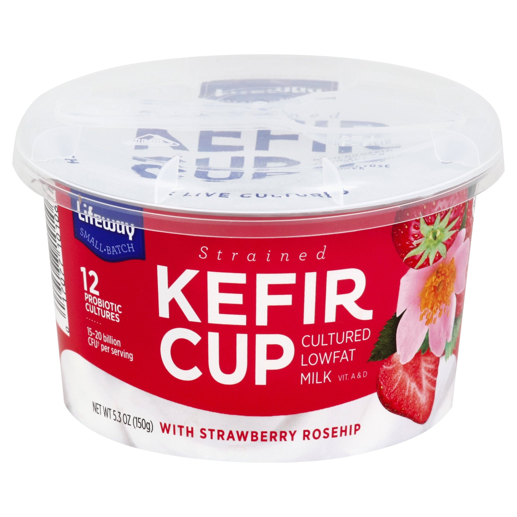 slide 1 of 1, Lifeway Strained Kefir Cup with Strawberry Rosehip, 5.3 oz