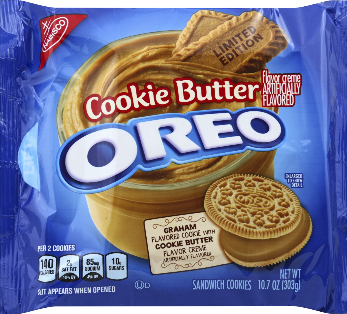 slide 1 of 6, Oreo Cookie Butter Sandwich Cookies, 10.7 oz