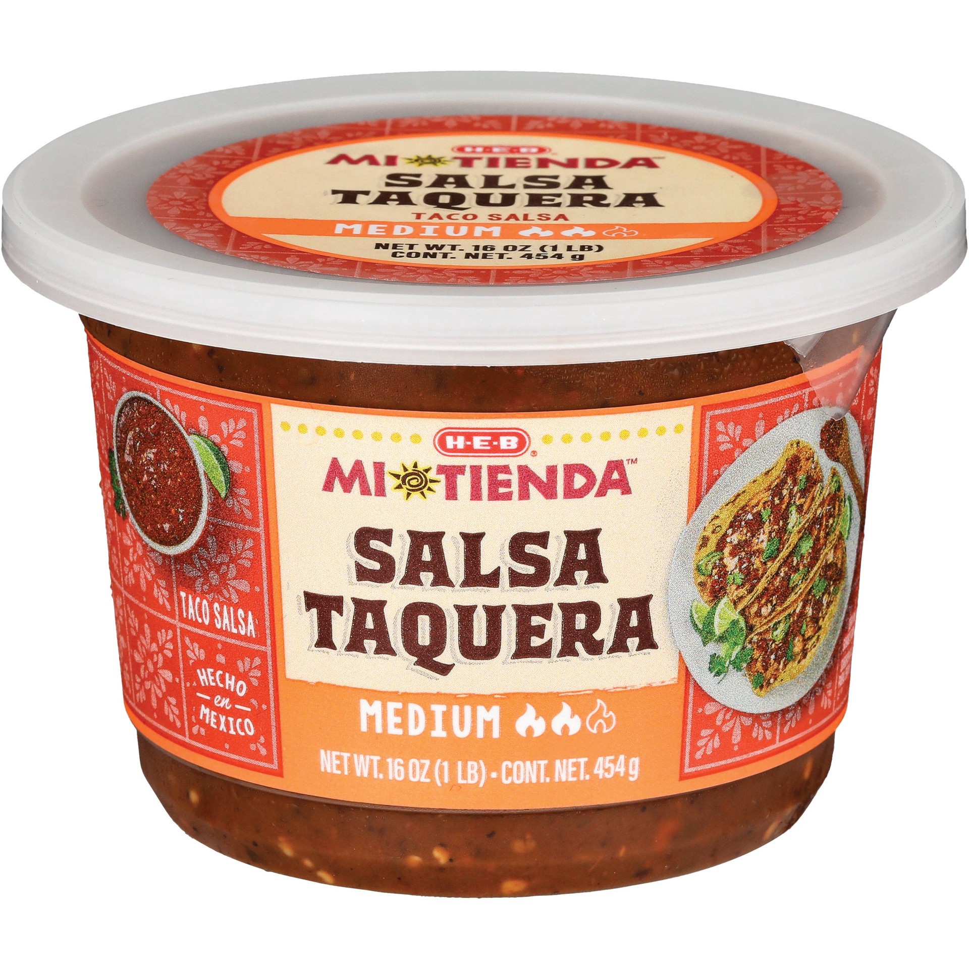slide 1 of 1, H-E-B Mi Tienda Salsa Taquera – Medium, 16 oz