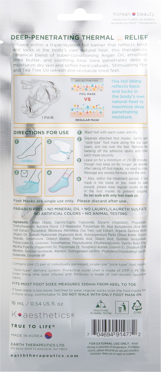 slide 5 of 9, Earth Therapeutics Warming Thermal Moisturizing Tea Tree Foot Mask 1 ea, 1 ea