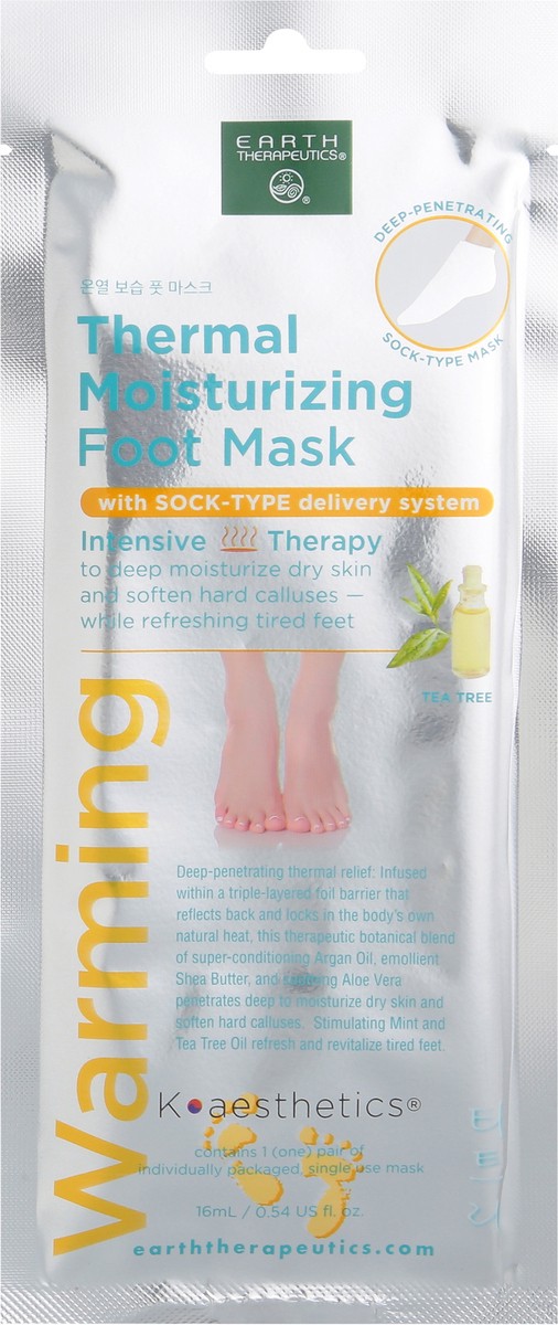 slide 6 of 9, Earth Therapeutics Warming Thermal Moisturizing Tea Tree Foot Mask 1 ea, 1 ea