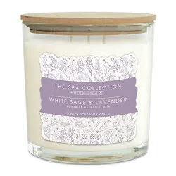 Willoughby Road The Spa Collection Scented 3 Wick Candle - White Sage & Lavender