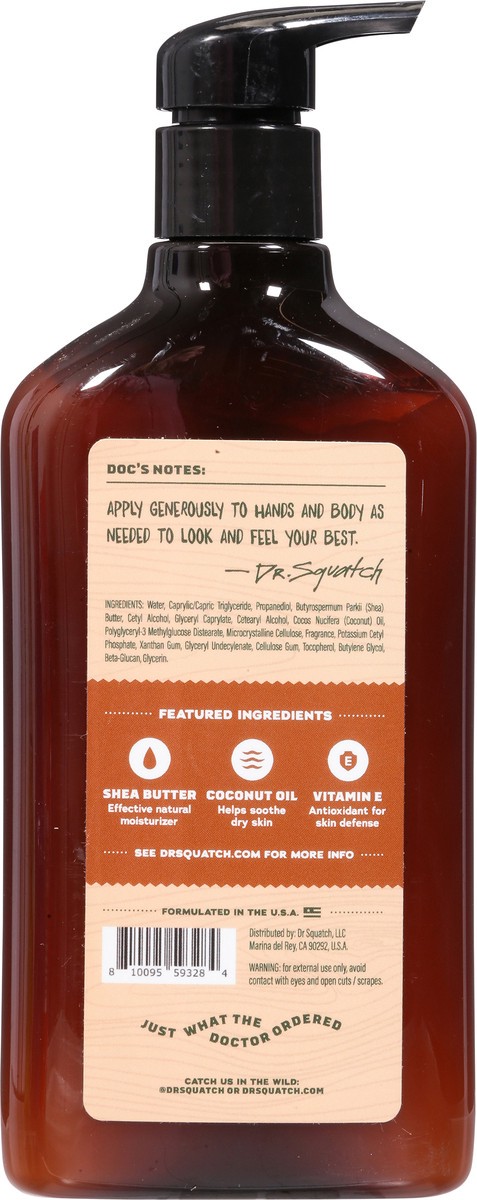 slide 3 of 12, Dr. Squatch Men's Natural Wood Barrel Bourbon Moisturizing Lotion 10.0 fl oz, 10 fl oz