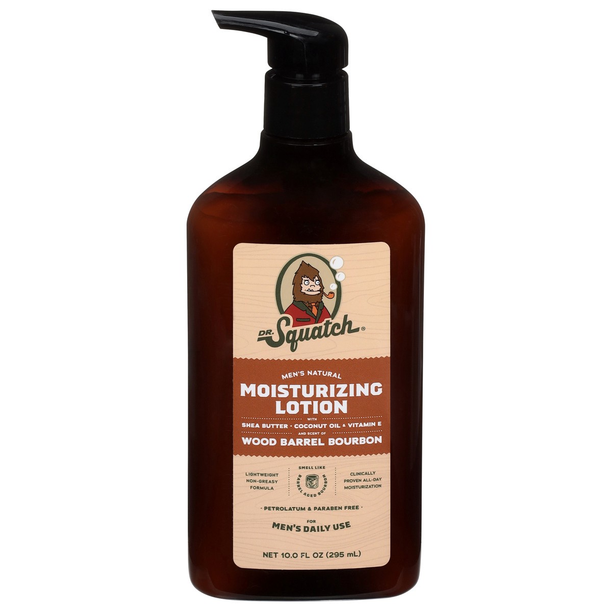 slide 1 of 12, Dr. Squatch Men's Natural Wood Barrel Bourbon Moisturizing Lotion 10.0 fl oz, 10 fl oz