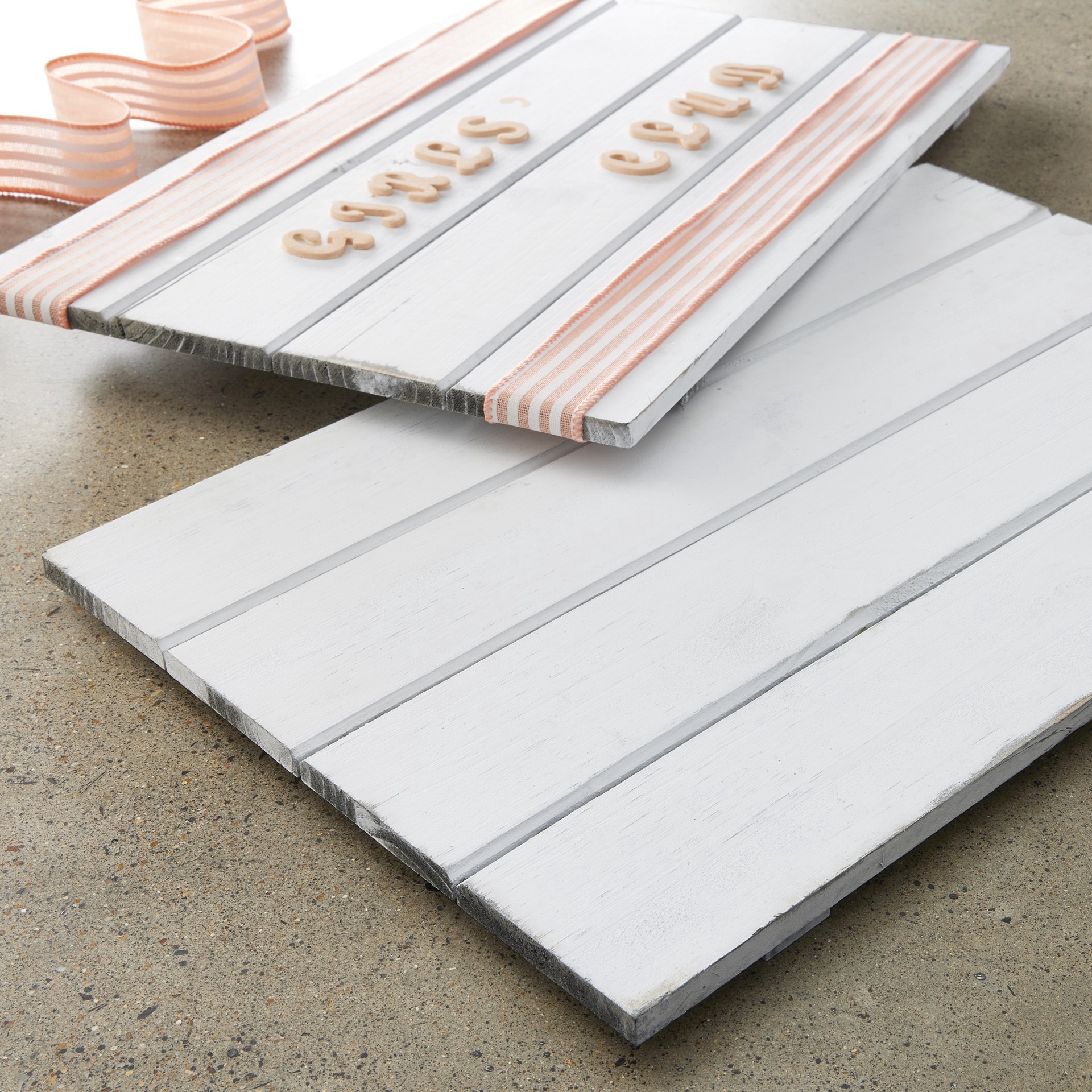 slide 2 of 5, 17" Whitewashed Plaque By Make Market, 2ct., 2 ct