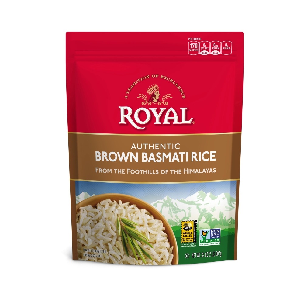 slide 1 of 1, Royal Brown Basmati Rice Bag, 32 oz