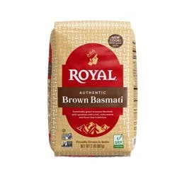 Royal Brown Basmati Rice - Authentic Long Grain Basmati Rice - 2 lb Bag