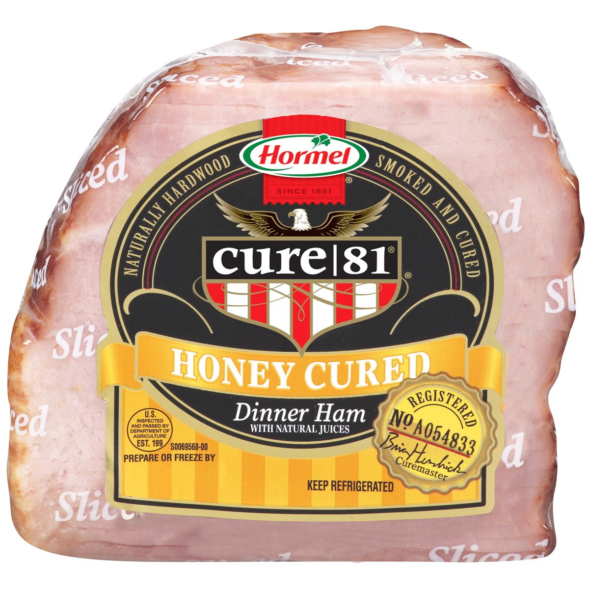 slide 1 of 1, Hormel Cure 81 Honey Cured Dinner Ham, per lb