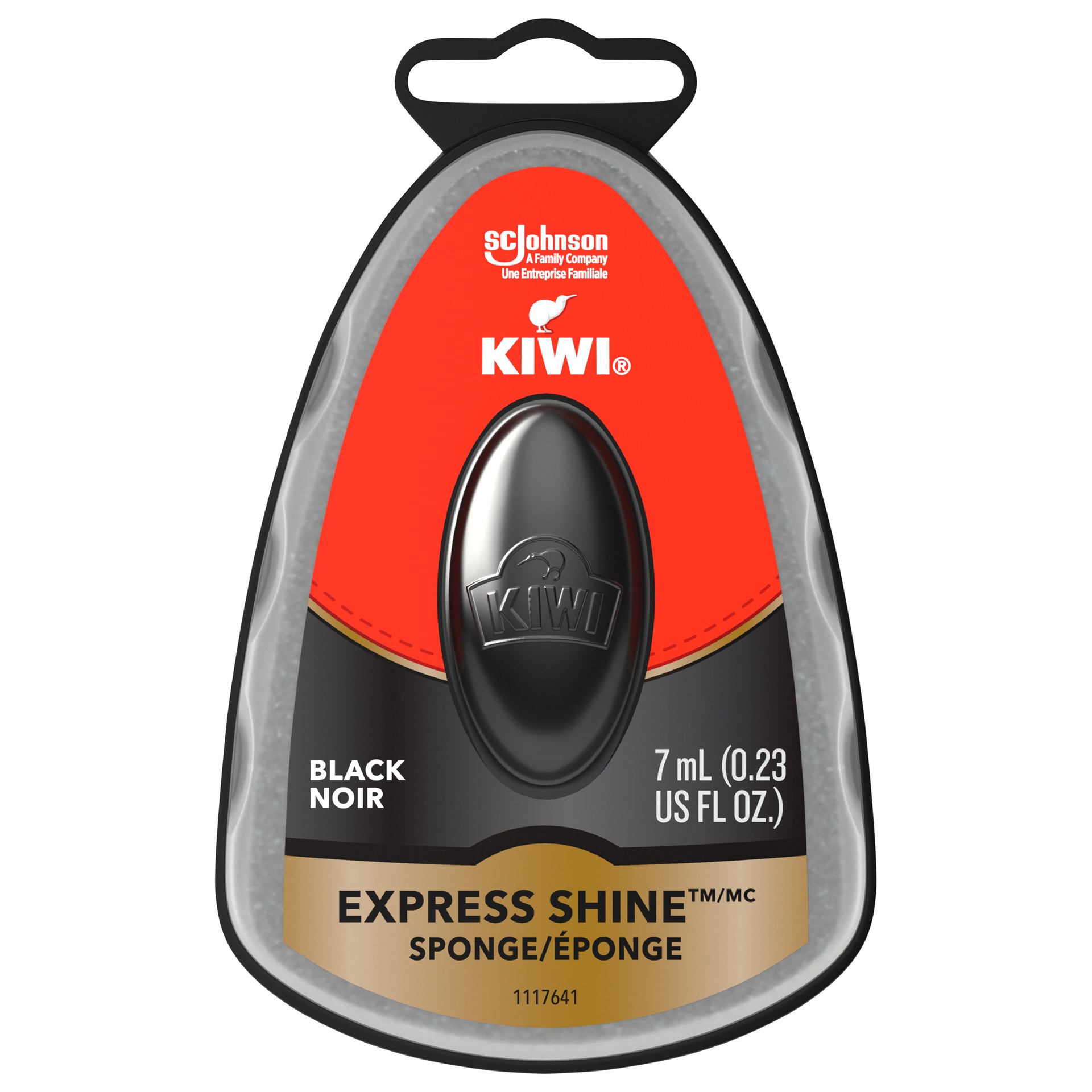 slide 1 of 5, KIWI Express Shine Sponge, Black, 0.23 oz, 0.2 oz