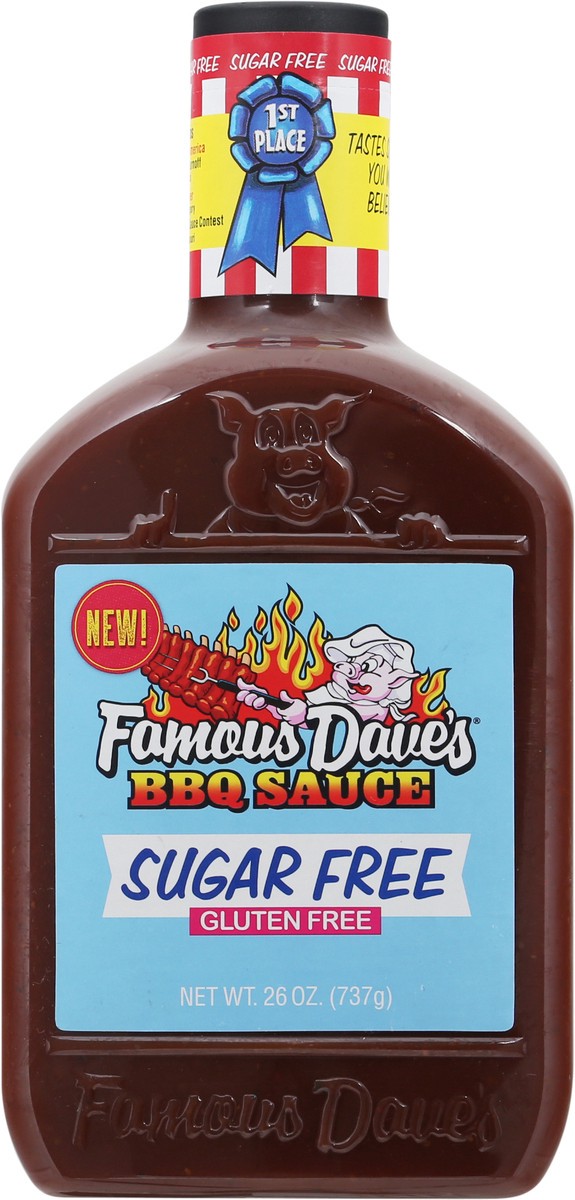 slide 2 of 13, Famous Dave's Gluten Free Sugar Free BBQ Sauce 25 oz, 25 oz