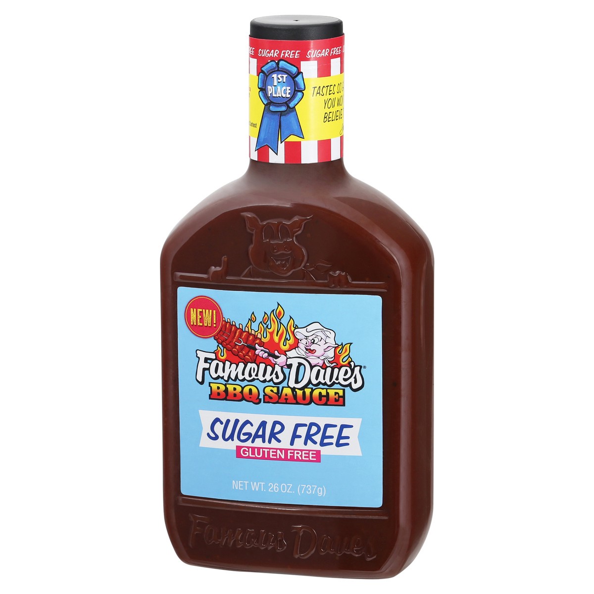 slide 3 of 13, Famous Dave's Gluten Free Sugar Free BBQ Sauce 25 oz, 25 oz