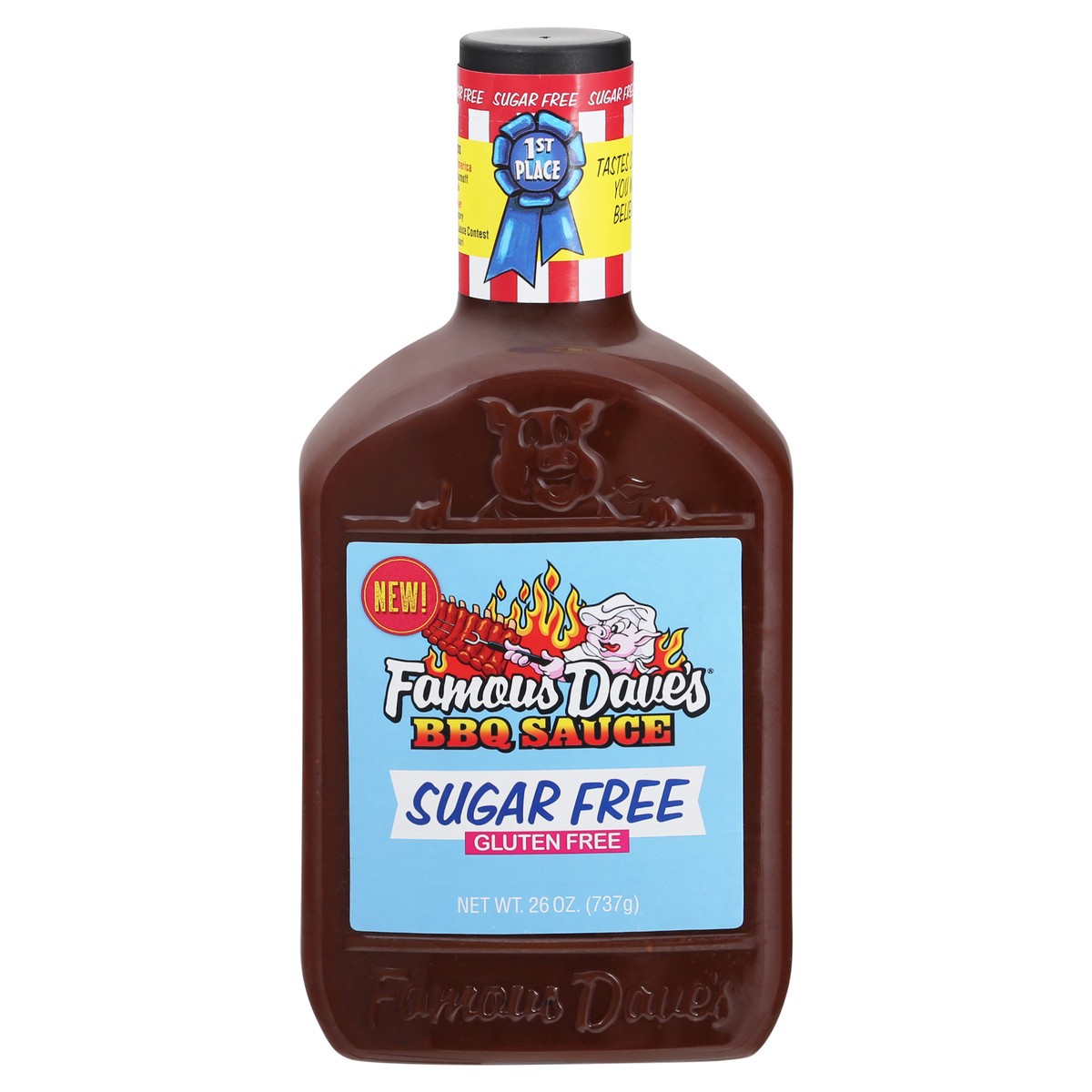 slide 1 of 13, Famous Dave's Gluten Free Sugar Free BBQ Sauce 25 oz, 25 oz