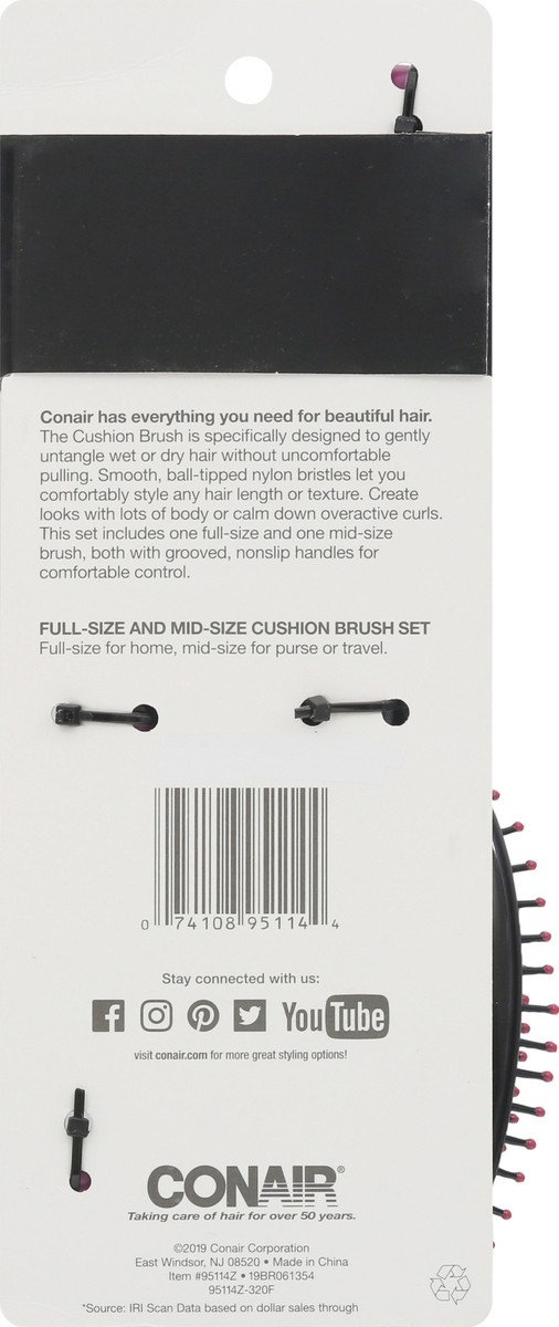 slide 8 of 10, Conair Professional Salon Results Hair Brushes 2 ea, 1 ct