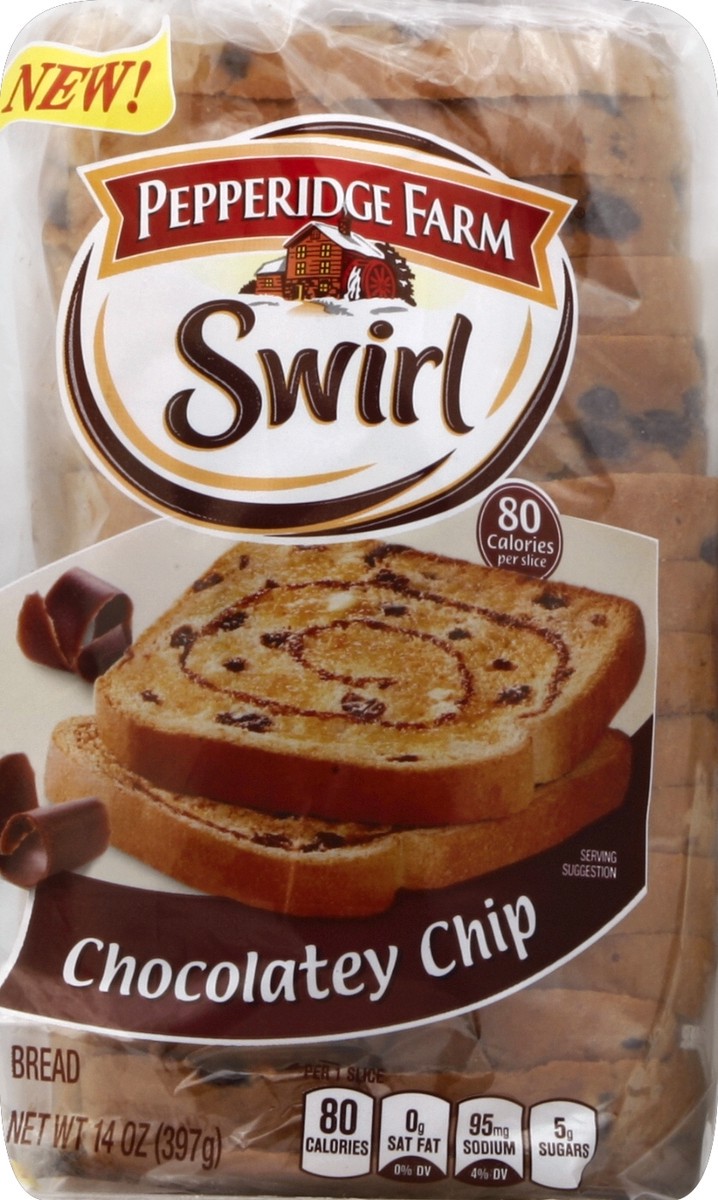 slide 2 of 5, Pepperidge Farm Swirl Chocolatey Chip Bread, 14 oz