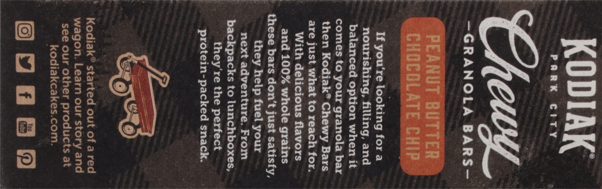 slide 12 of 14, Kodiak Cakes Chewy Peanut Butter Chocolate Chip Granola Bar 5 - 1.23 oz Bars, 5 ct