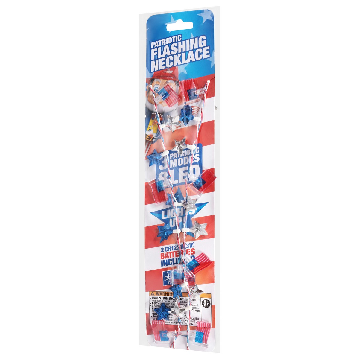 slide 3 of 4, Patriotic Flashing Necklace, 1 ct