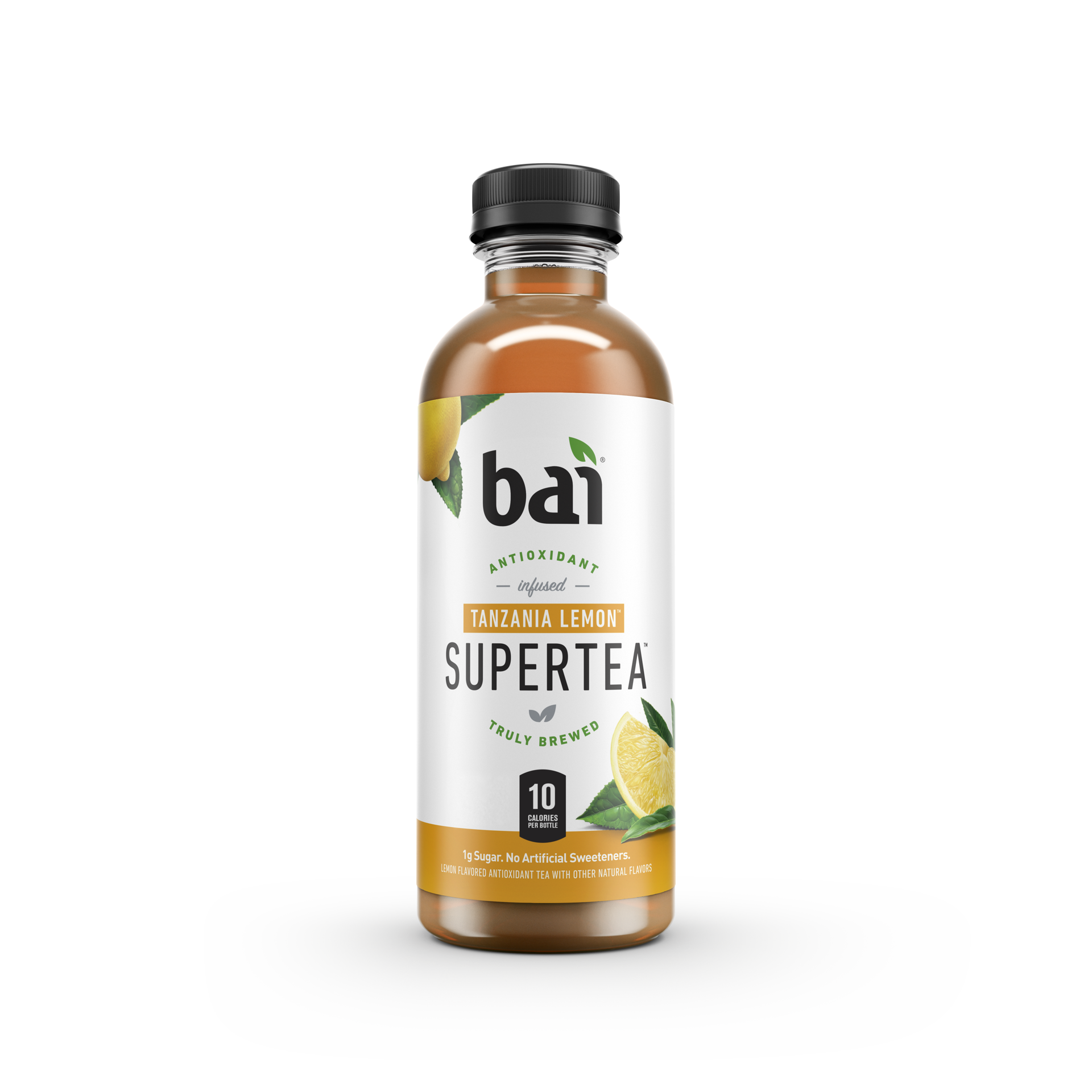 slide 2 of 3, Bai Iced Tea, Tanzania Lemon, Antioxidant Infused Supertea, 18 Fluid Ounce Bottle, 18 fl oz