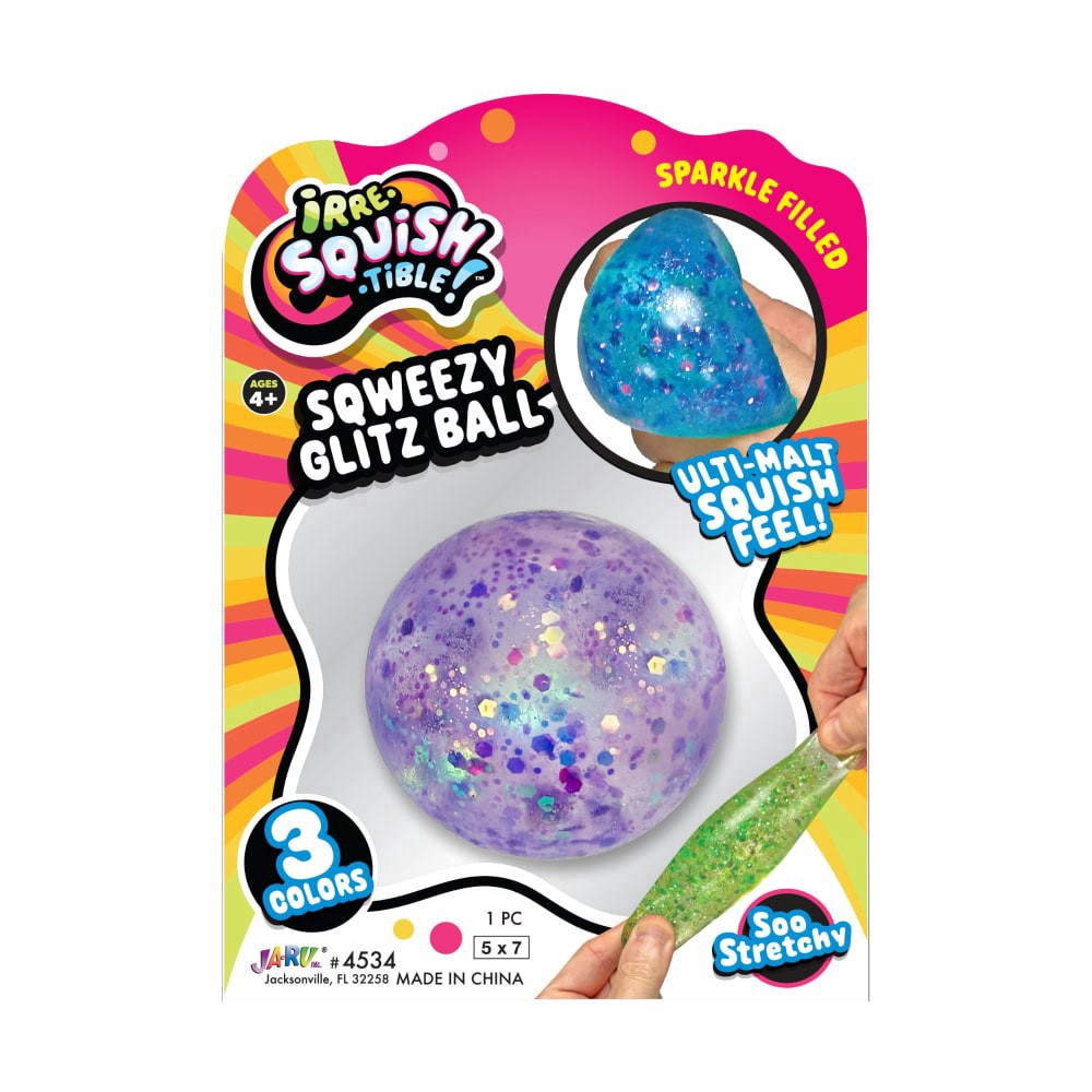 slide 1 of 1, Ja-Ru Sqweezy Glitz Ball, 1 ct