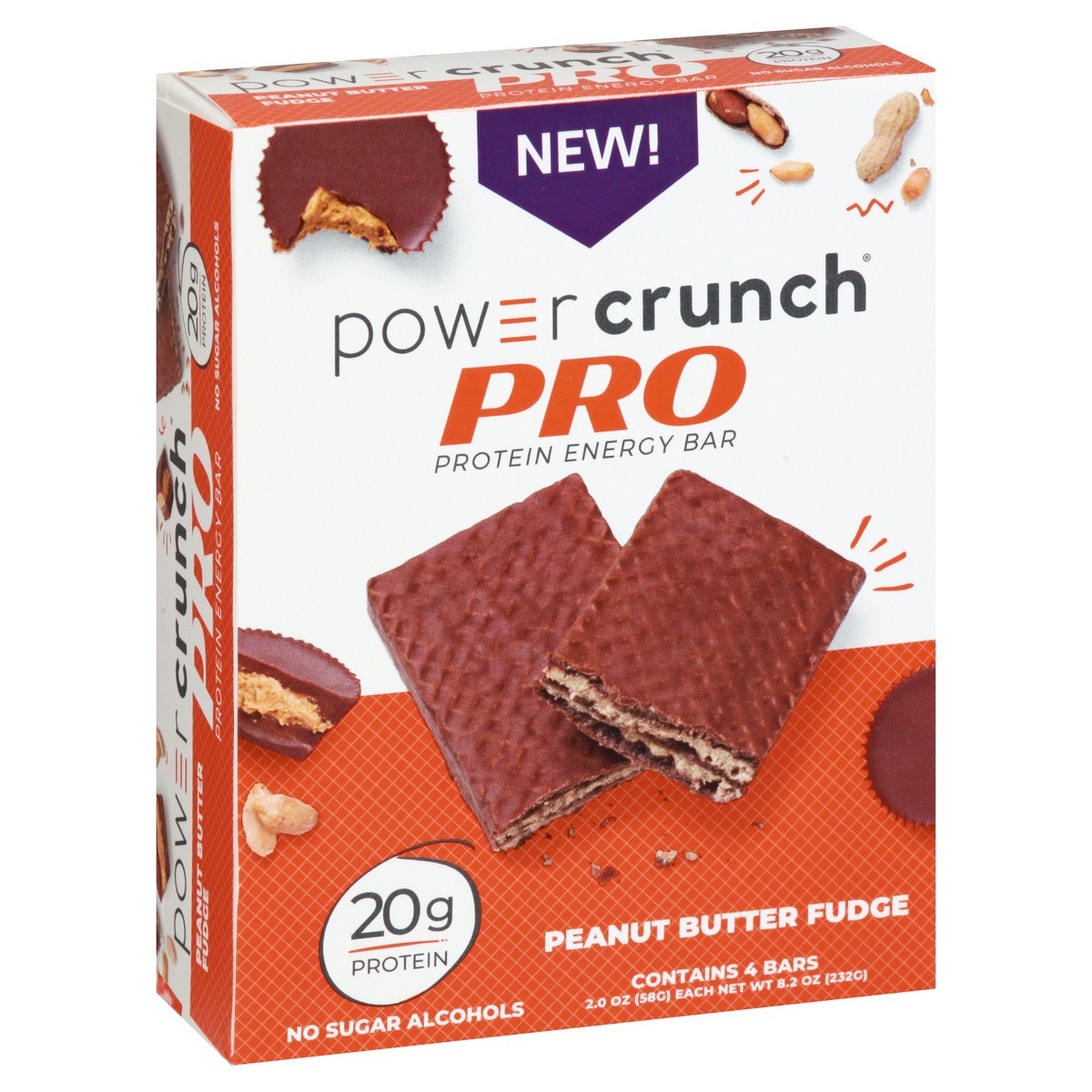 slide 7 of 10, Power Crunch Pro Peanut Butter Fudge Protein Energy Bar 4 ea, 4 ct