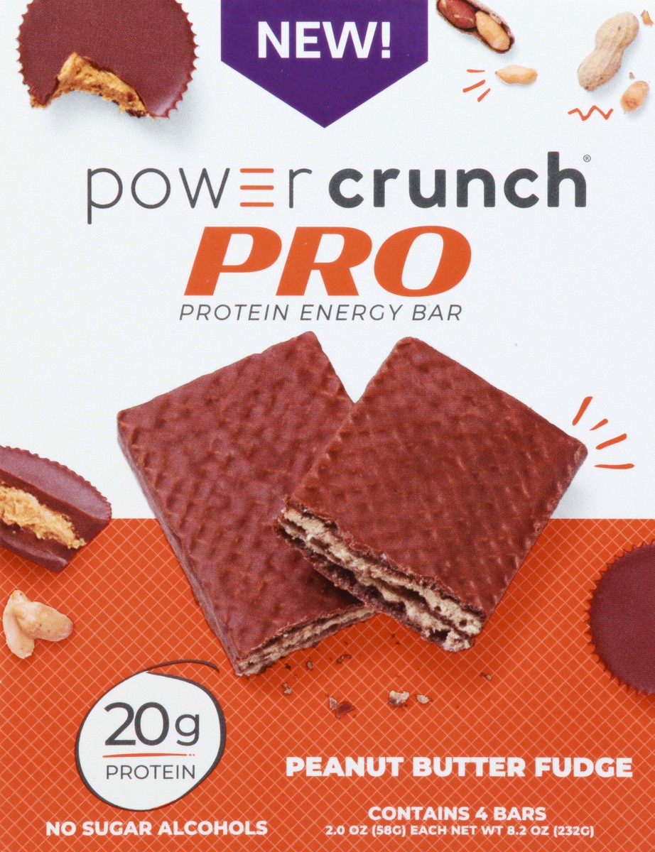 slide 1 of 10, Power Crunch Pro Peanut Butter Fudge Protein Energy Bar 4 ea, 4 ct