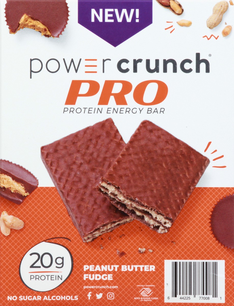 slide 8 of 10, Power Crunch Pro Peanut Butter Fudge Protein Energy Bar 4 ea, 4 ct