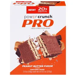 Power Crunch Pro Peanut Butter Fudge Protein Energy Bar 4 ea