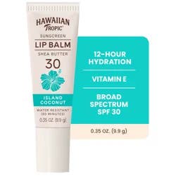 Hawaiian Tropic Sunscreen Broad Spectrum SPF 30 Lip Balm 0.35 oz